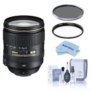 Nikon 24-120mm f/4G ED-IF AF-S NIKKOR VR Lens, with Tiffen 77mm UV