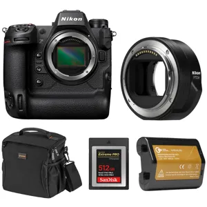 Nikon Z9 Mirrorless Camera with FTZ II Mount Adapter, with