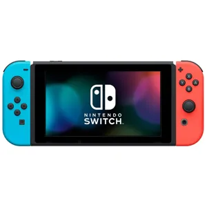 Nintendo Switch Console with Neon Blue and Red Joy-Con Controllers