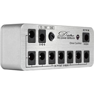 One Control Micro Distro Multi-Output Power Supply Pack with Cables for  Multiple Effects Pedals, Shiny Silver