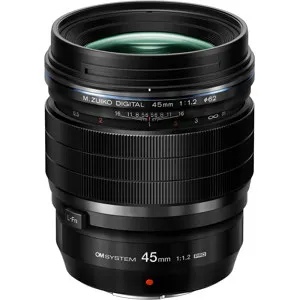 OM SYSTEM M.Zuiko Digital ED 45mm f/1.2 PRO Lens for MFT, Black