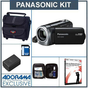 Panasonic HDC-SD40 HD Camcorder Black Bundle PCHDCSD40A - Adorama