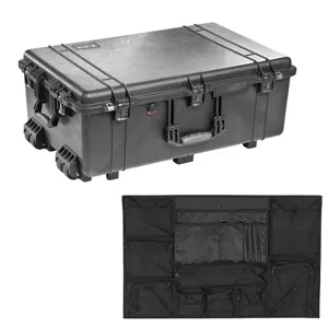 Pelican 1650 Watertight Wheeled Hard Case, Black, w/Lid Organizer