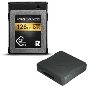 Prograde Digital CFexpress Type-B USB 4.0 Card Reader, Gold 128GB