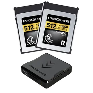 ProGrade Digital Gold 512GB CFexpress B 4.0 Memory Card, 2-Pack, w