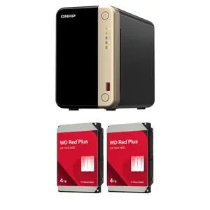 QNAP TS-264 2-Bay Desktop NAS Enclosure, with 2x WD Red Plus 4TB