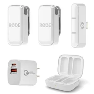 Rode Wireless Micro 2-Person Wireless Mic w/Lightning Connector, White ...