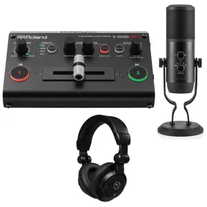 Roland V-02HD MK II Streaming Video Mixer with USB Mic and