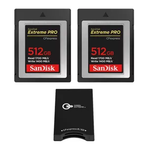 SanDisk Extreme PRO 512GB CFexpress Type-B Memory Card, 2-Pack