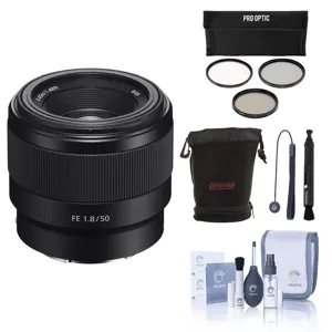Sony FE 50mm f/1.8 Lens for Sony E with Essentials Kit SEL50F18F/2 EK