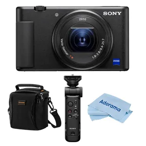 Sony ZV-1 Compact 4K HD Camera, Black, with GP-VPT3 Shooting Grip
