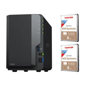 Synology DiskStation DS223 2-Bay NAS Enclosure w/2x N300 8TB