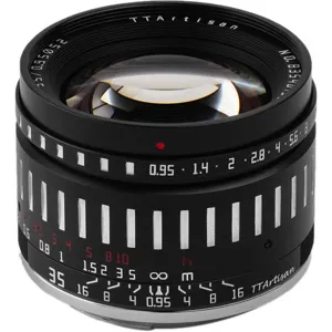 TTArtisan 35mm f/0.95 Lens for Fuji X, Black & Silver C35095-BS-X