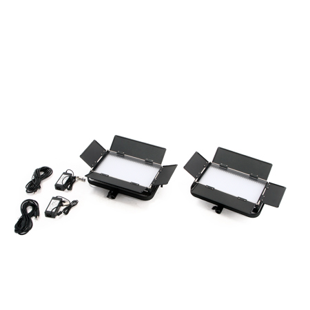 Came-TV 576 Dimmable Daylight LED 2-Light Kit with V-Mount Battery Plate, Includes 2x100-240V Worldwide AC Adapter, 2x Soft Diffusion Panel, 2x Tungsten Panel, 2x Carry Bag