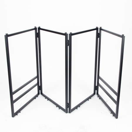 ProX XF-MESA-MK2 Mesa DJ Facade Table Station, White and Black Scrims SKU1296150