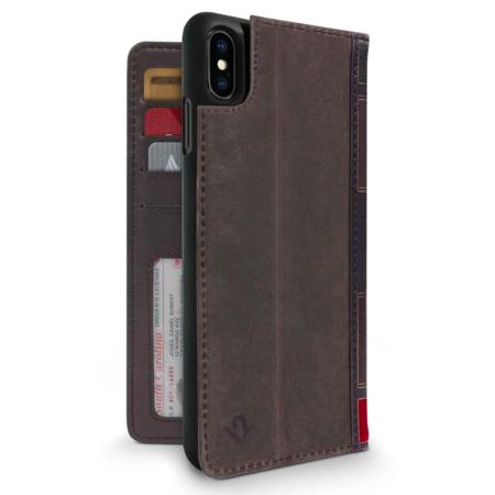 Twelve South BookBook Leather Case for iPhone XS Max, Brown