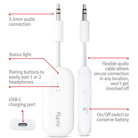 Twelve South Airfly Duo Wireless Transmitter with Audio Sharing