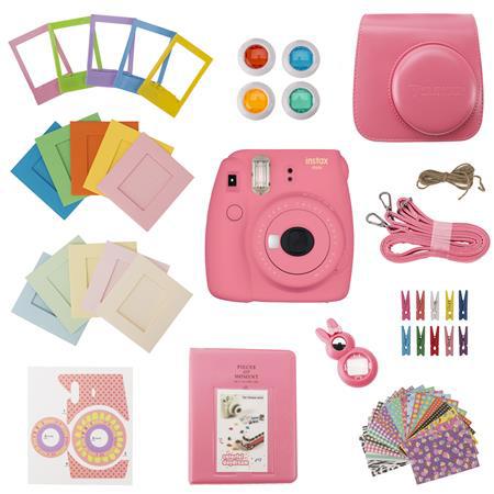 Slinger FujiFilm Instax Mini 9 Accessory Kit - Flamingo Pink (Camera Not Included)