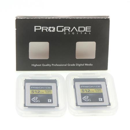 Used Prograde Digital 512GB CFexpress 2.0 Gold Memory Card, 1600MB/s Read,  1000MB/s Write, 2-Pack OB