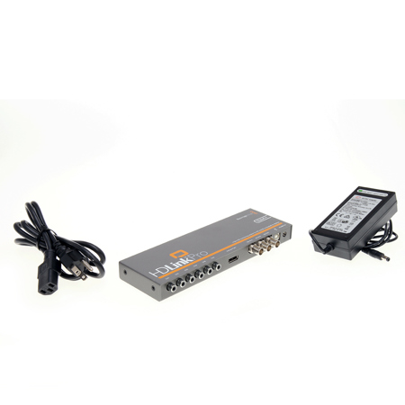 Used Blackmagic Design HDLink Pro 3D Displayport, DVI/HDMI Monitoring, 6  Channels RCA Analog Audio Out, 3D Lookup Tables, Dual Link 3 DB/S SDI Input 