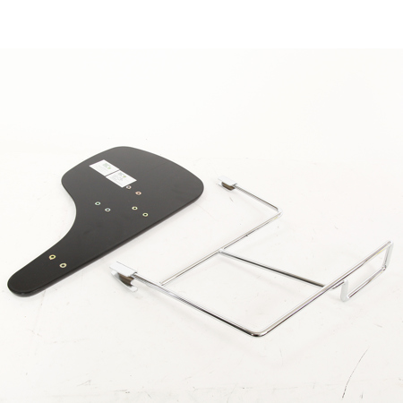 National Public Seating Left Tablet Arm for 8500 Series Stack Chair, Black Surface, Chrome Frame