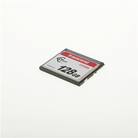 Used Transcend CFX650 128GB CFast 2.0 Flash Memory Card, 510 MB/s Read  Speed, 370 MB/s Write Speed E