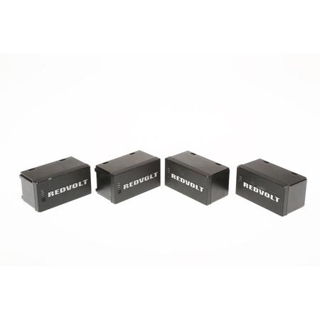 USED RED REDVOLT Package with 4x REDVOLT Batteries Mfr# 740-0024 SKU ...
