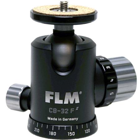 FLM CB-32F Professional 32mm Centerball Head with Comfortable Friction and Panorama Base, Supports 44 lbs