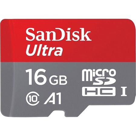 SanDisk 16GB Ultra microSDHC UHS-I Memory Card with Adapter - SKU#1416266
