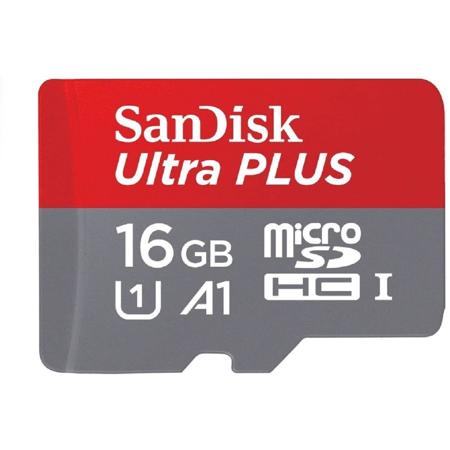 SanDisk Ultra Plus 16GB MicroSDHC UHS-I Memory Card - SKU#1416297