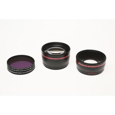 Xpix 58mm 2.2X Telephoto & .43x Wide-Angle Lens + 3PC Filter Set - SKU#1424822
