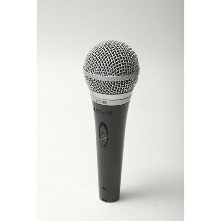 Shure PG48-XLR Cardioid Dynamic Vocal Microphone with XLR-to-XLR Cable #1430641
