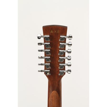 Ibanez Artwood Series AW152CE Cutaway Dreadnought 12-String Semi-Acoustic Guitar, Ovangkol Fretboard, Open Pore Natural