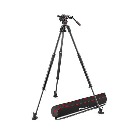 Manfrotto Nitrotech 608 Series Fluid Video Head with 635 CF Tripod - SKU#1460392