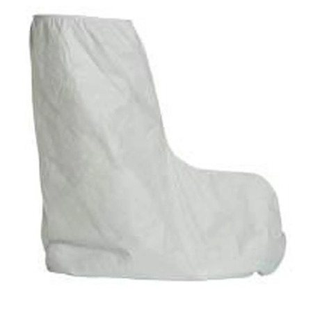 Tyvek 10" High Boot Cover with Elastic Top, Serged Seams, 100 Per Case, White