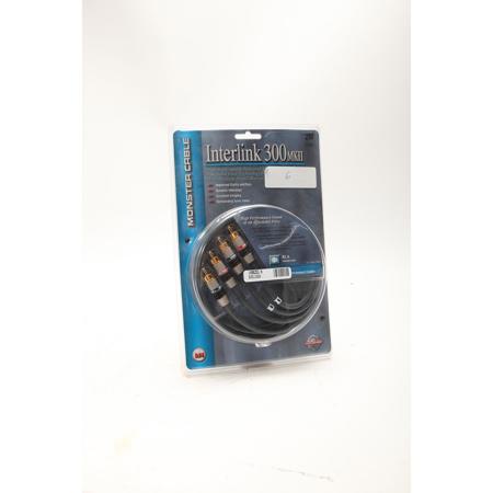 Monster Cable Interlink 300 MKII High Performance Interconnect RCA Stereo Audio Cables 2m (6.6')