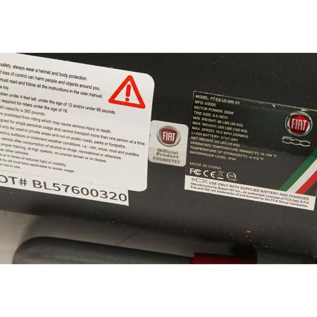 FIAT Folding Electric Scooter - Vesuvio Black SKU#1521493
