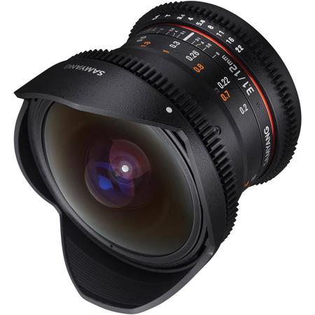 Samyang VDSLR II 12mm T3.1 Ultra Wide Cine Fisheye Lens for Nikon DSLR Cameras