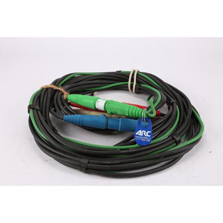 Mole-Richardson 2/5 Banded Feeder Cable, 25', Cam-Lock, Reverse Ground
