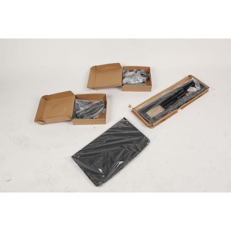 Luxor FP2500 Adjustable Flat Panel Cart with Accessory Shelf - SKU#1592323