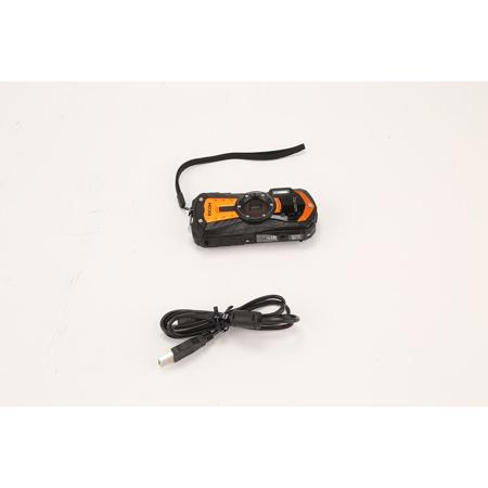 Used Ricoh WG-80 Waterproof Digital Camera, Orange 03128 - Adorama