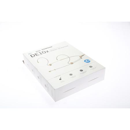 Samson DE10x Omnidirectional Headset Microphone with 3mm Miniature Condenser Capsule, IP65, Beige - Includes Multiple Cable Kit