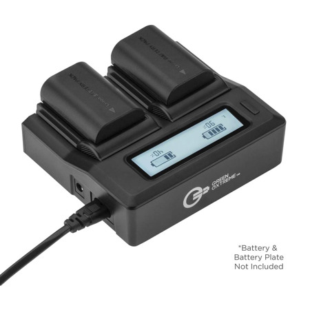 Green Extreme Dual Smart Charger with LCD Screen Base (No Battery Plates Included)