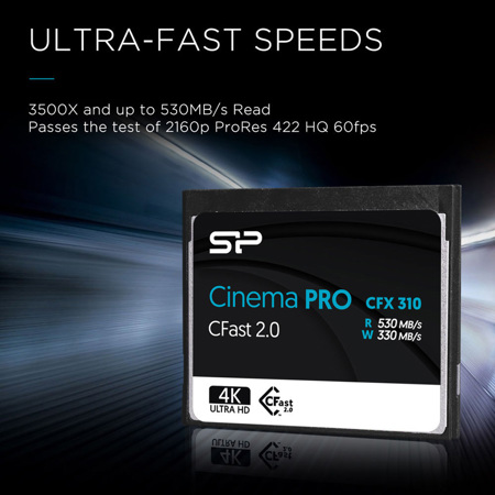 Silicon Power 128GB Cinema PRO CFX 310 CFast 2.0 Memory Card - SKU#1642790