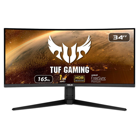 ASUS TUF Gaming VG34VQL1B 34" 21:9 UWQHD 165Hz Curved VA HDR LED Gaming Monitor with FreeSync