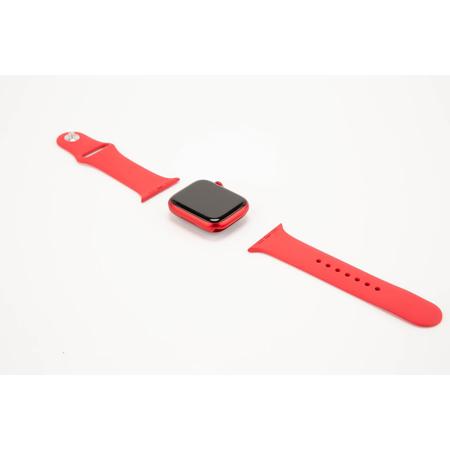 Apple Watch Series 8 GPS, 45mm RED Aluminum Case with RED Sport Band, Small/Medium