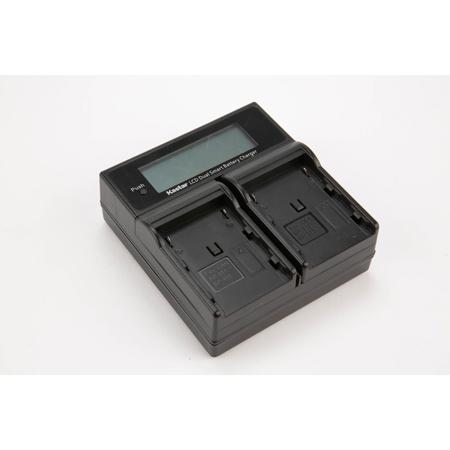 Kastar LCD Dual Smart Fast Charger for SSL-JVC50, SSL-JVC70, SSL-JVC75, BN-S8I50, LC-2J, AA-S3602I, TC-400-JVC650, TC-400-JVC650-TDM, TC200JVC600,
