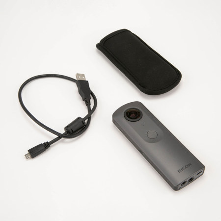 Used Ricoh Theta V 360 Degree Spherical Panorama Black - With Ricoh Selfie Stick 910725 CS