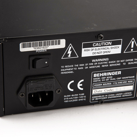 配信機器・PA機器・レコーディング機器 Behringer DSP 8000 Ultra Curve Behringer Graphic Equalizer Ultra Curve Digital Dual DSP