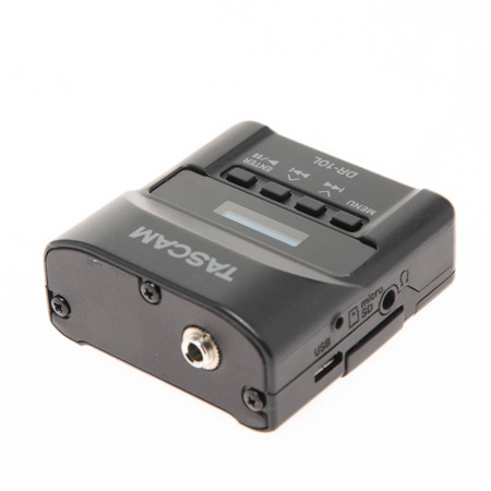 Tascam DR-10L Digital Audio Recorder Only - Black, (No Lavalier Mic) SKU#1669359
